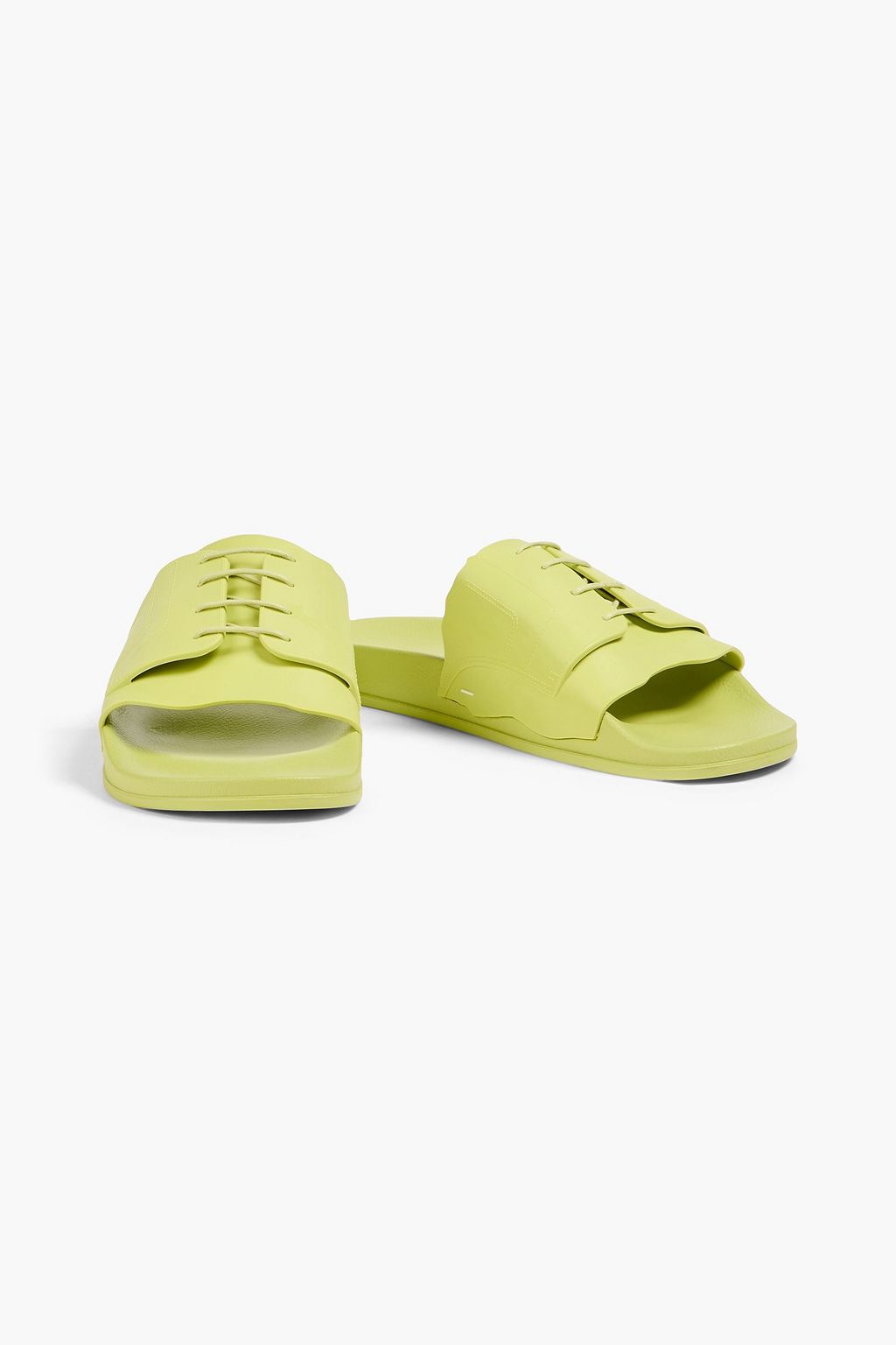 MAISON MARGIELA 레이스업 고무 슬라이드 샌들