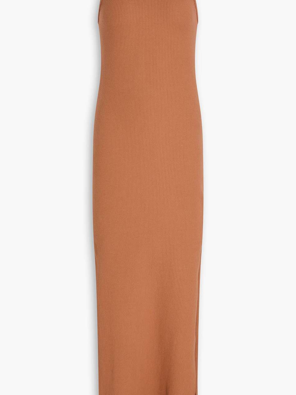 ribbed stretch-cotton maxi dress