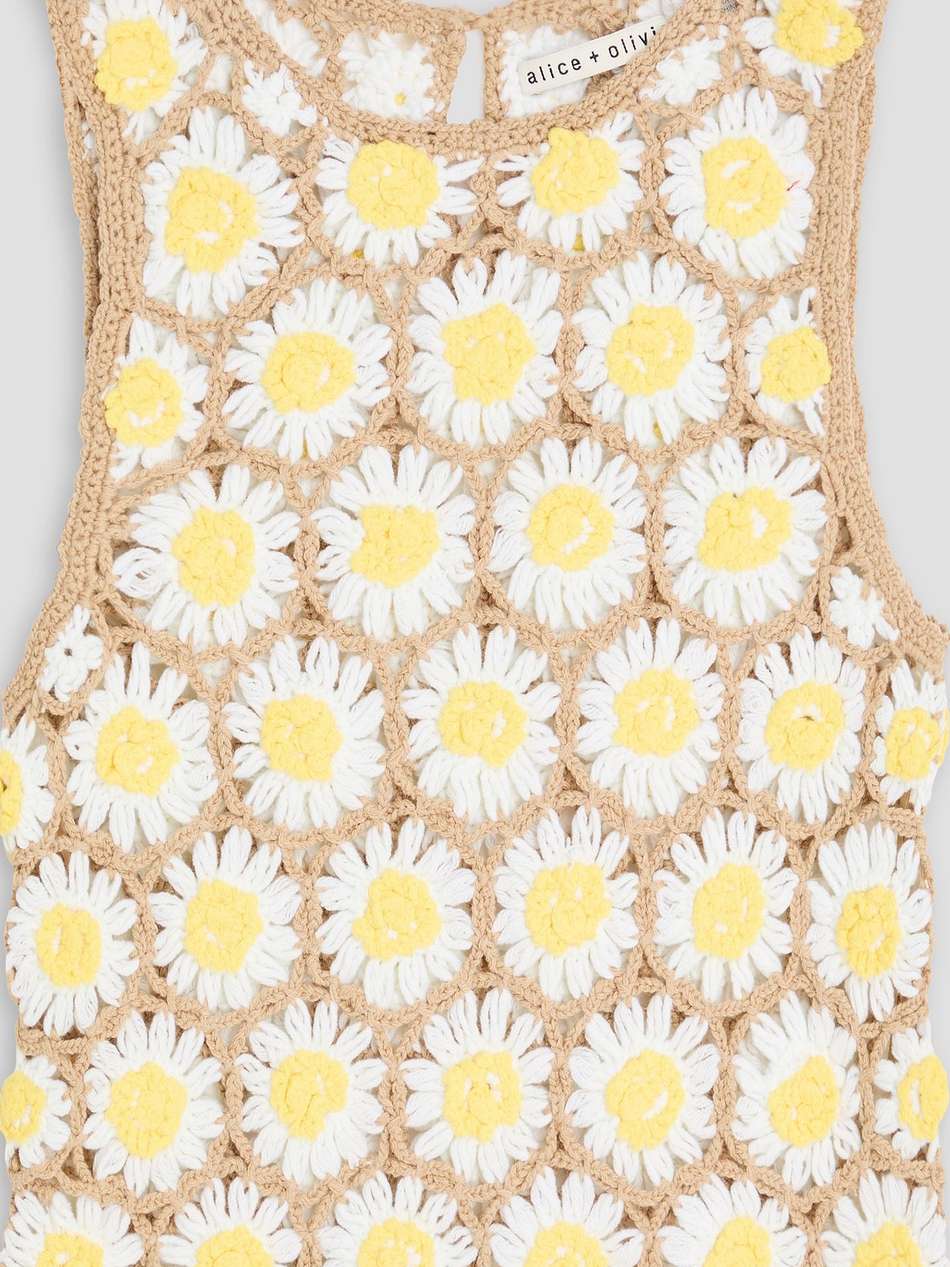 reva crocheted cotton-blend top