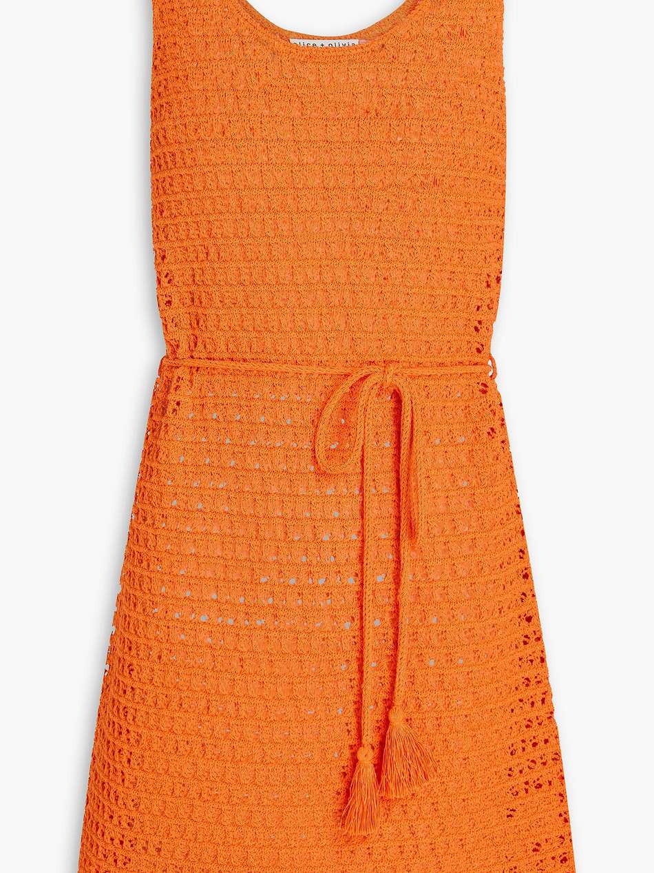 tomoko crocheted cotton-blend mini dress