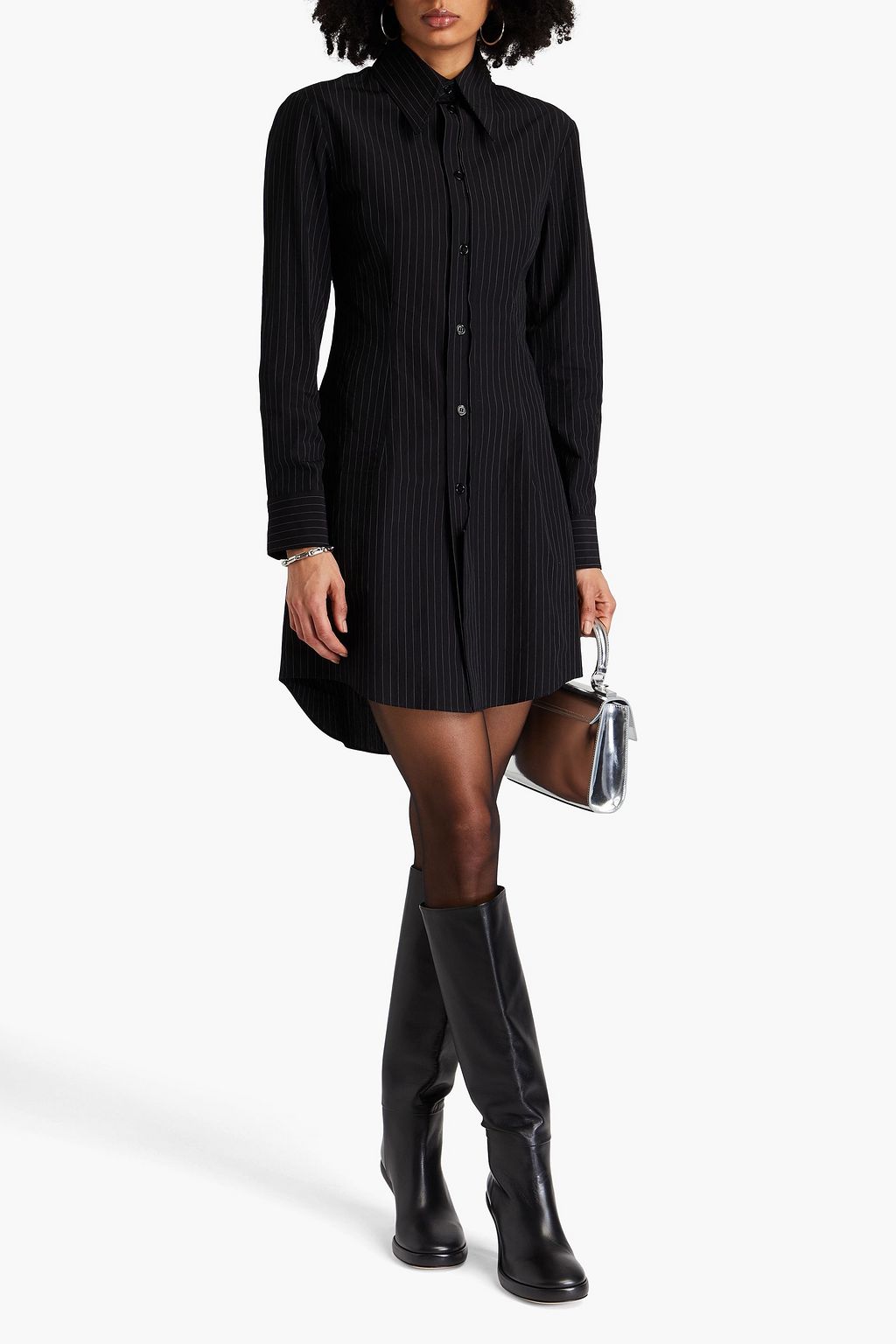 MM6 MAISON MARGIELA بنطال بأرجل مستقيمة من الكريب