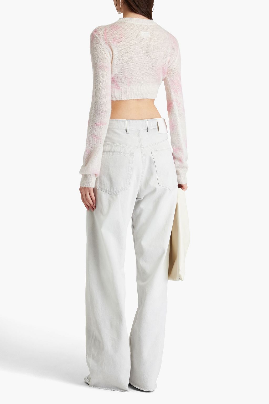 MM6 MAISON MARGIELA Cropped tie-dyed knitted sweater
