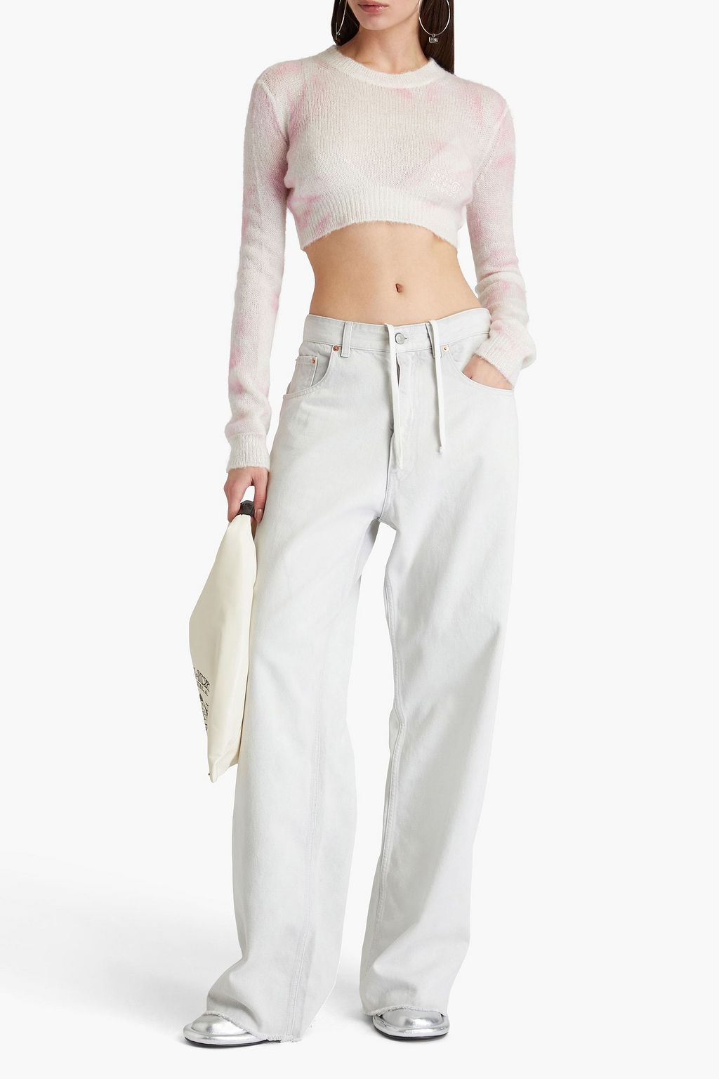 MM6 MAISON MARGIELA Cropped tie-dyed knitted sweater