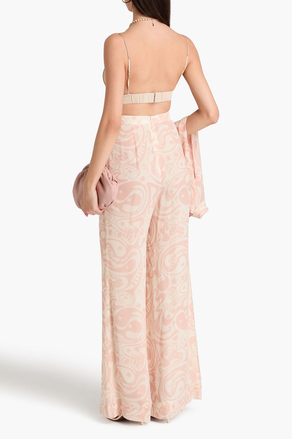 ZIMMERMANN Printed chiffon flared pants