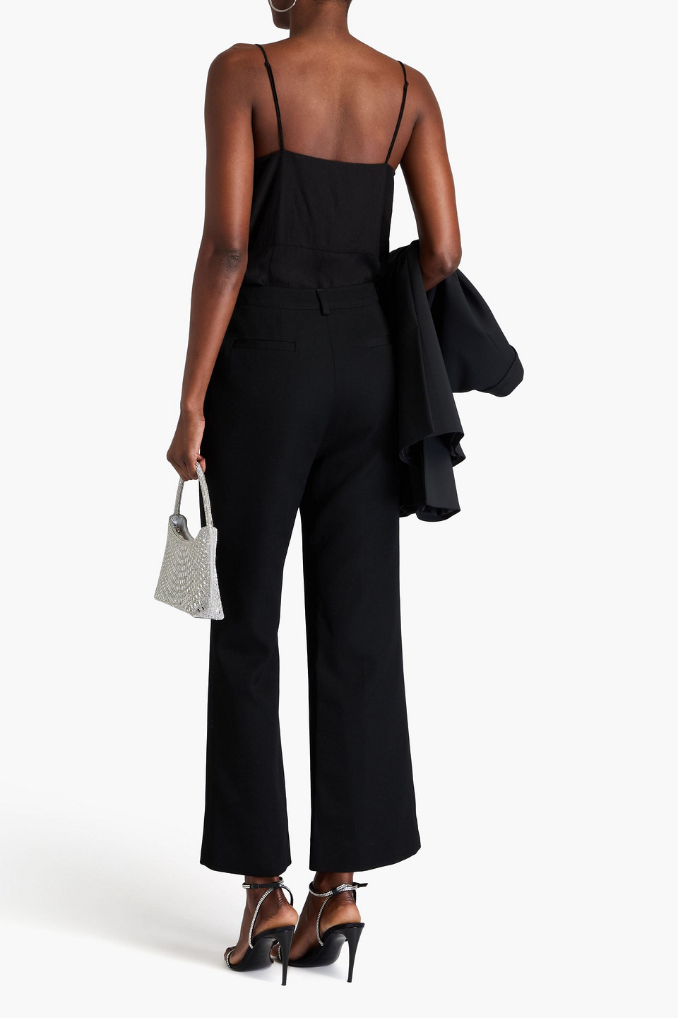 Huishan Zhang Wool Flared Pants In Black