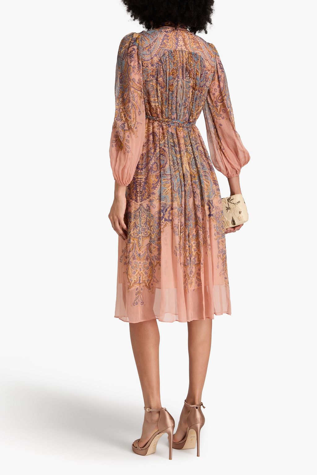ZIMMERMANN Pussy-bow paisley-print silk-crepon midi dress