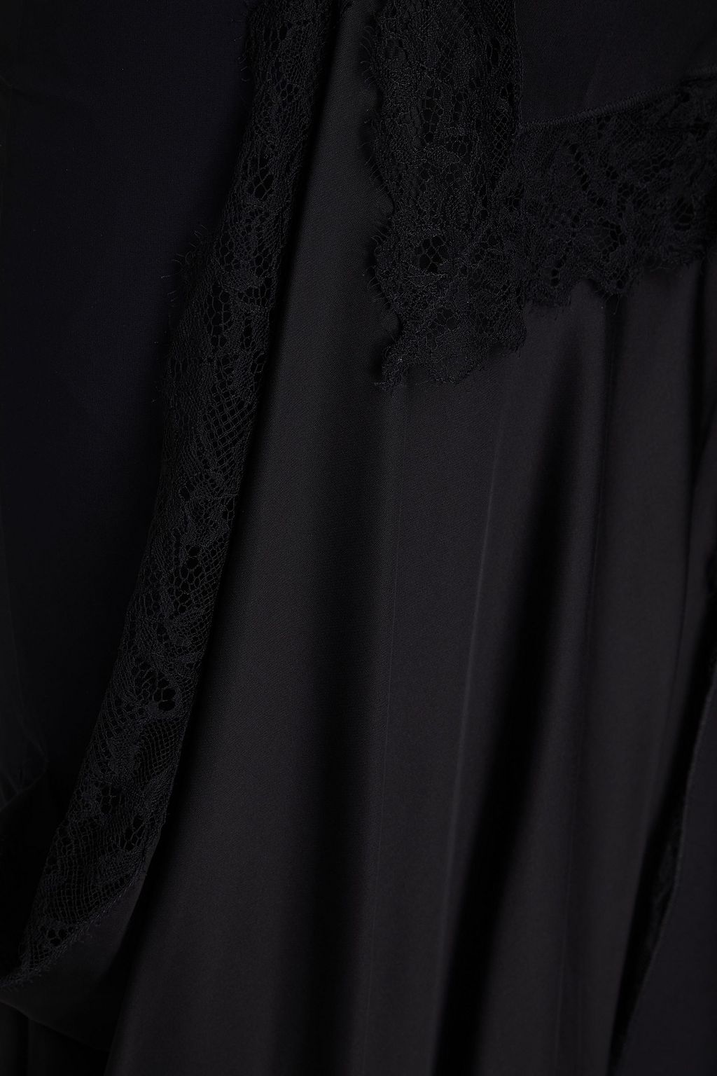 MM6 MAISON MARGIELA 드레이프 장식 새틴 패널 저지 맥시 스커트
