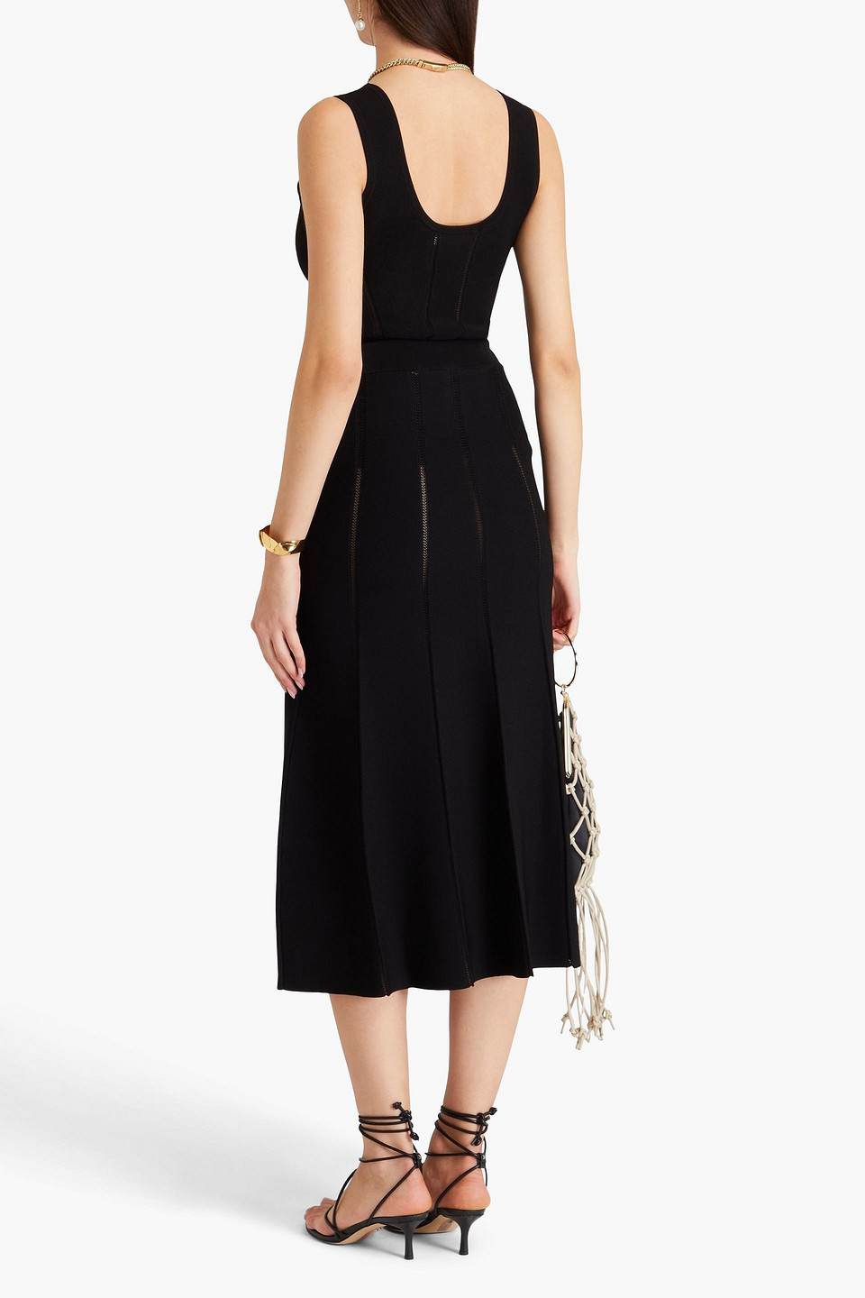 Shop Zimmermann Knitted Midi Skirt In Schwarz