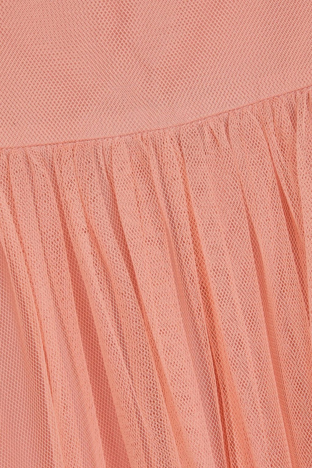 ZIMMERMANN تنورة متوسطة الطول من التول ومزينة بكسرات