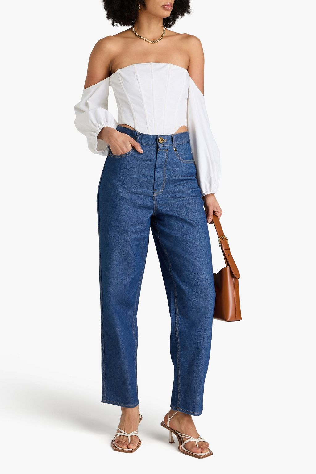 ZIMMERMANN High-rise barrel-leg jeans