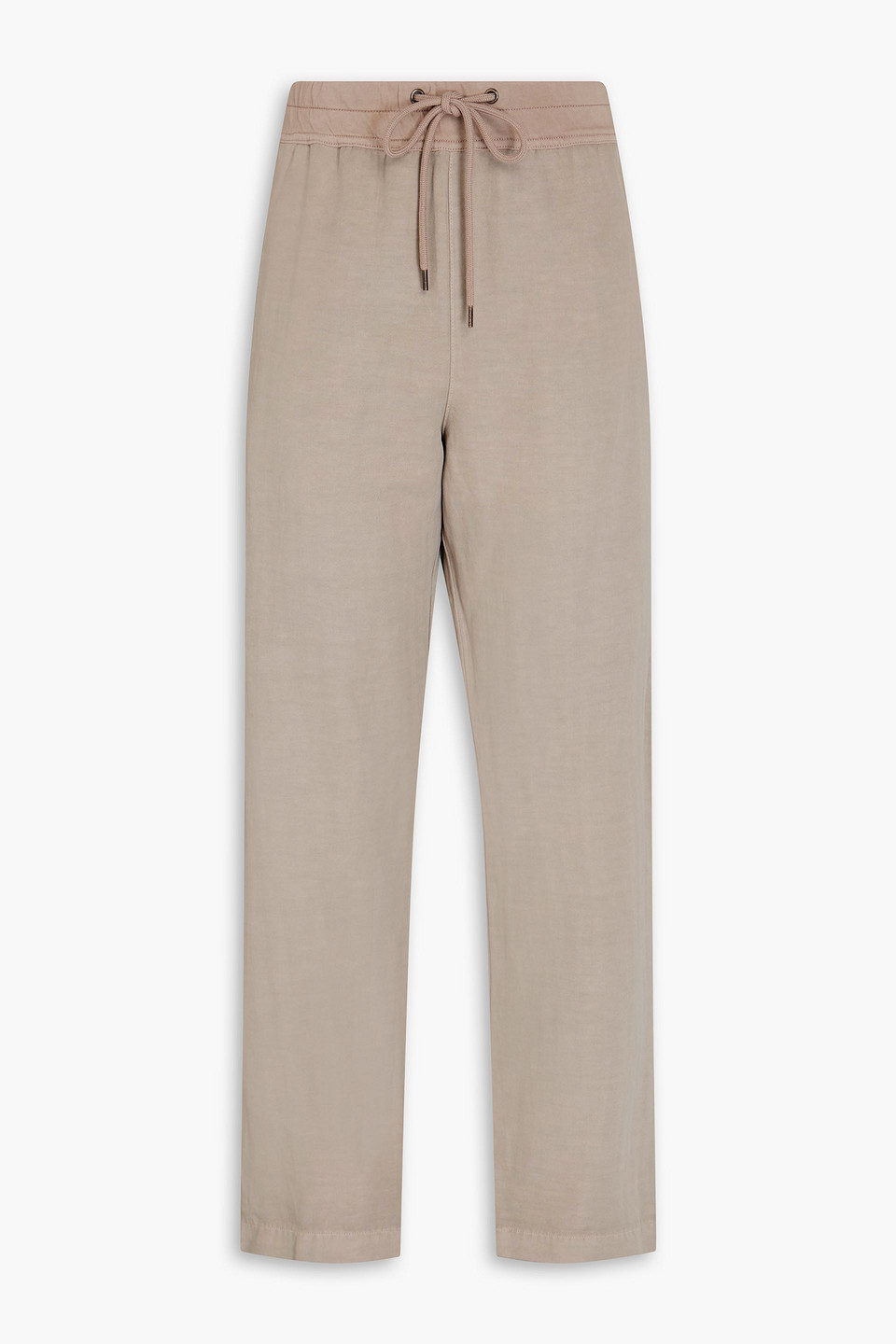 James Perse Herringbone Twill Tapered Trousers In Stone