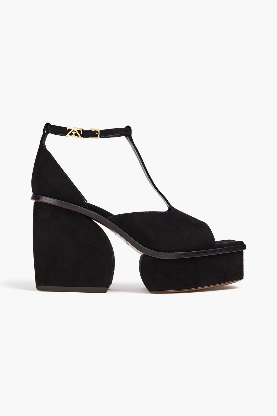 Zimmermann Suede Platform Sandals In Black