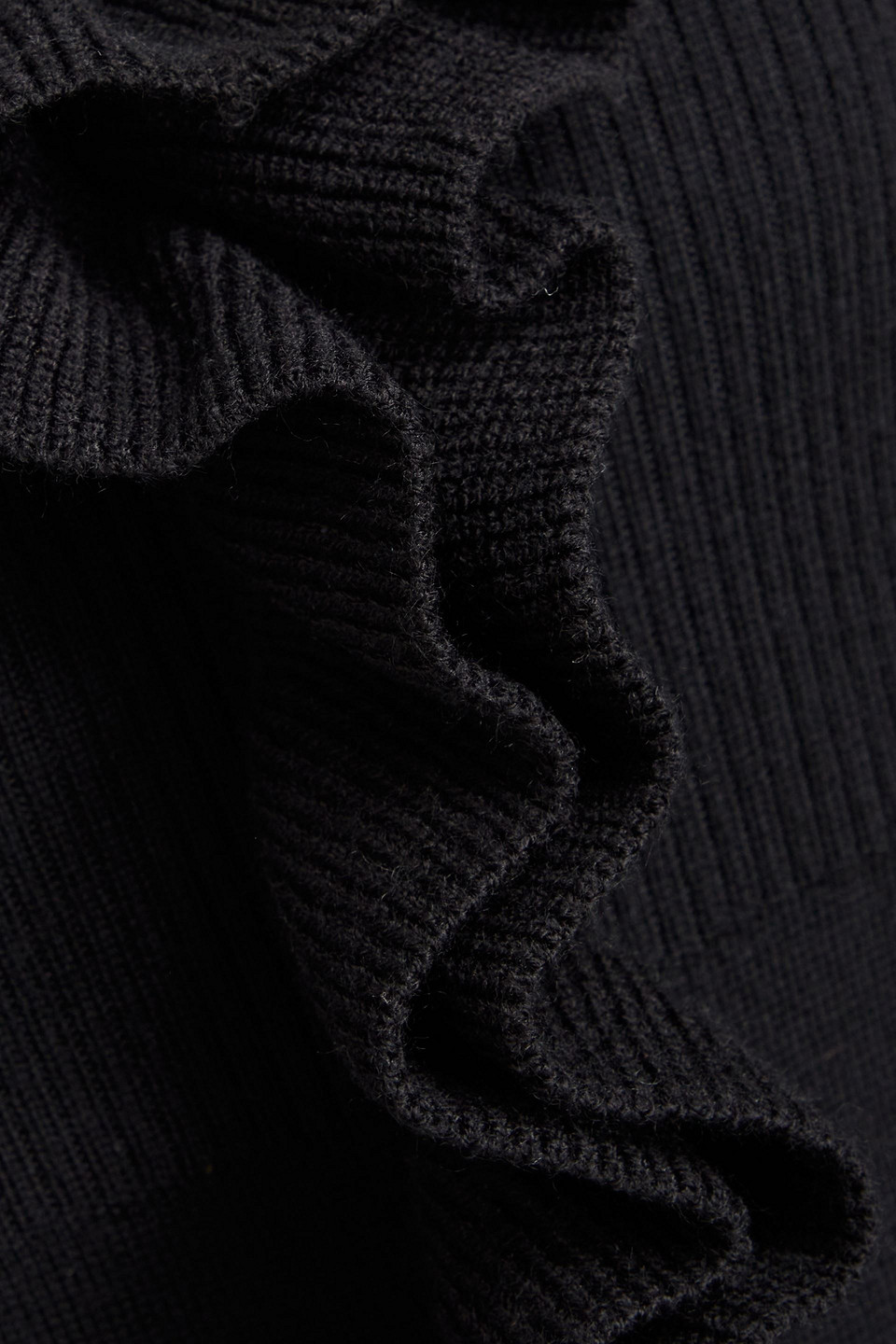 Zimmermann Ruffled Wool Maxi Dress In Schwarz