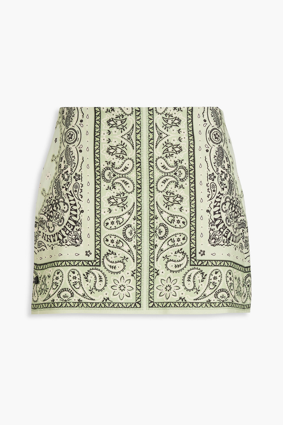 ZIMMERMANN PAISLEY-PRINT LINEN MINI SKIRT