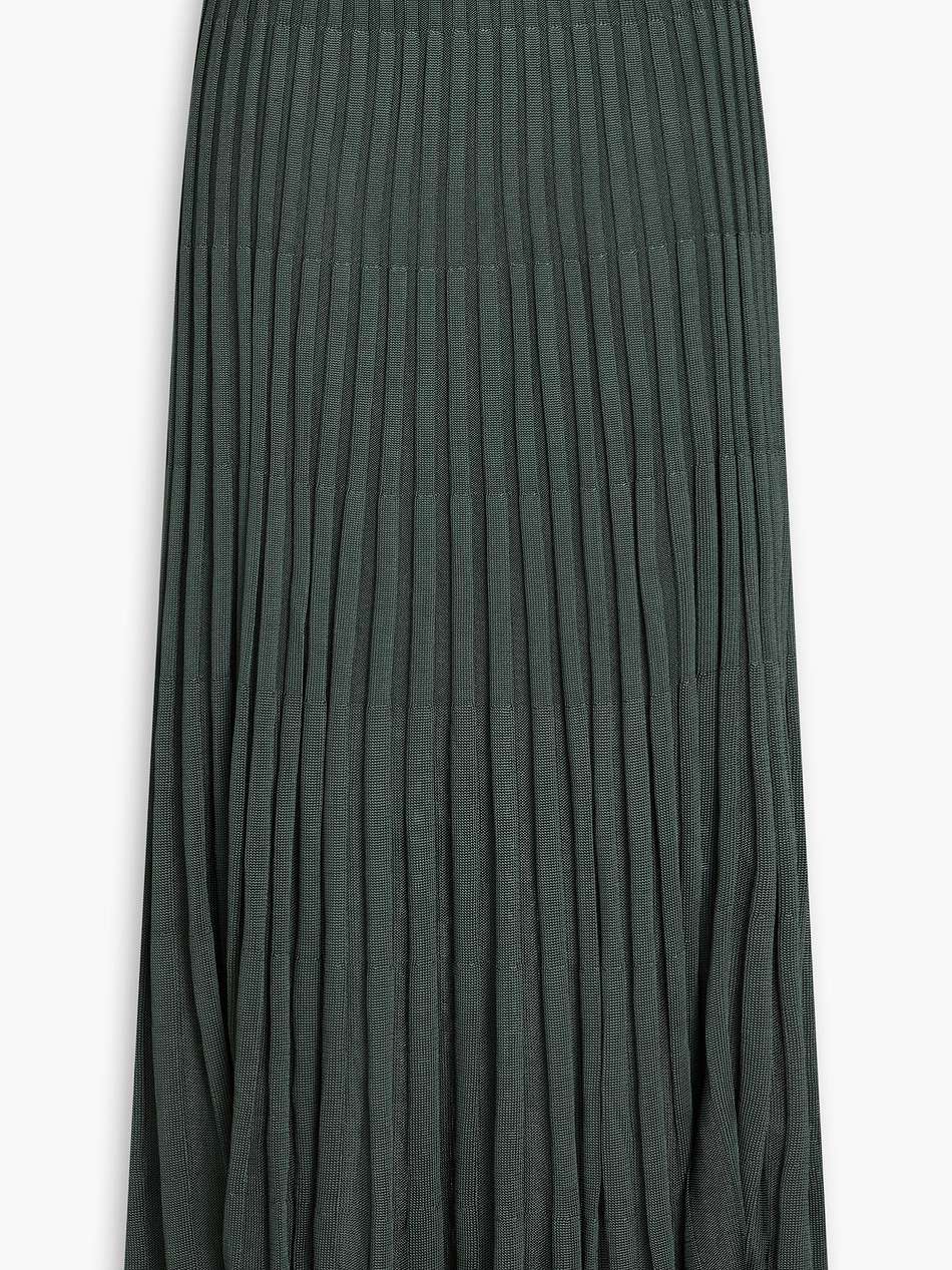 ribbed-knit midi skirt
