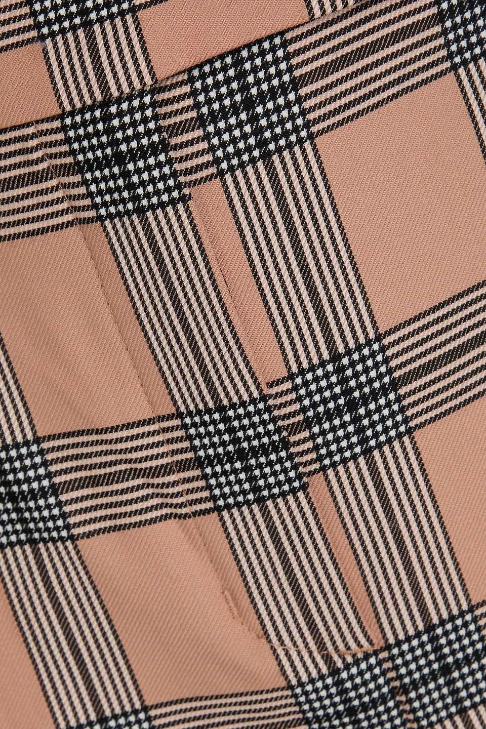 Zimmermann Pleated Checked Twill Wide-leg Pants In Neutral