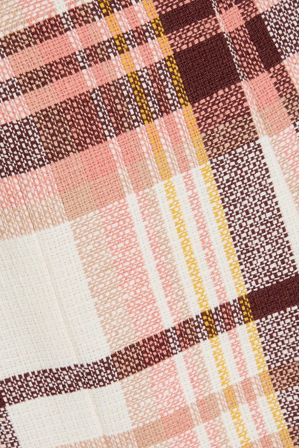 Zimmermann Multicolor Matchmaker Check Dance Shorts In Ivory