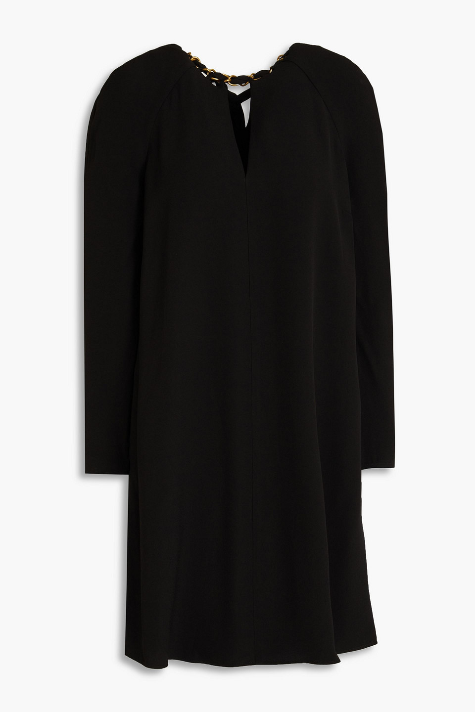 Zimmermann Chain-embellished Crepe Mini Dress In Schwarz
