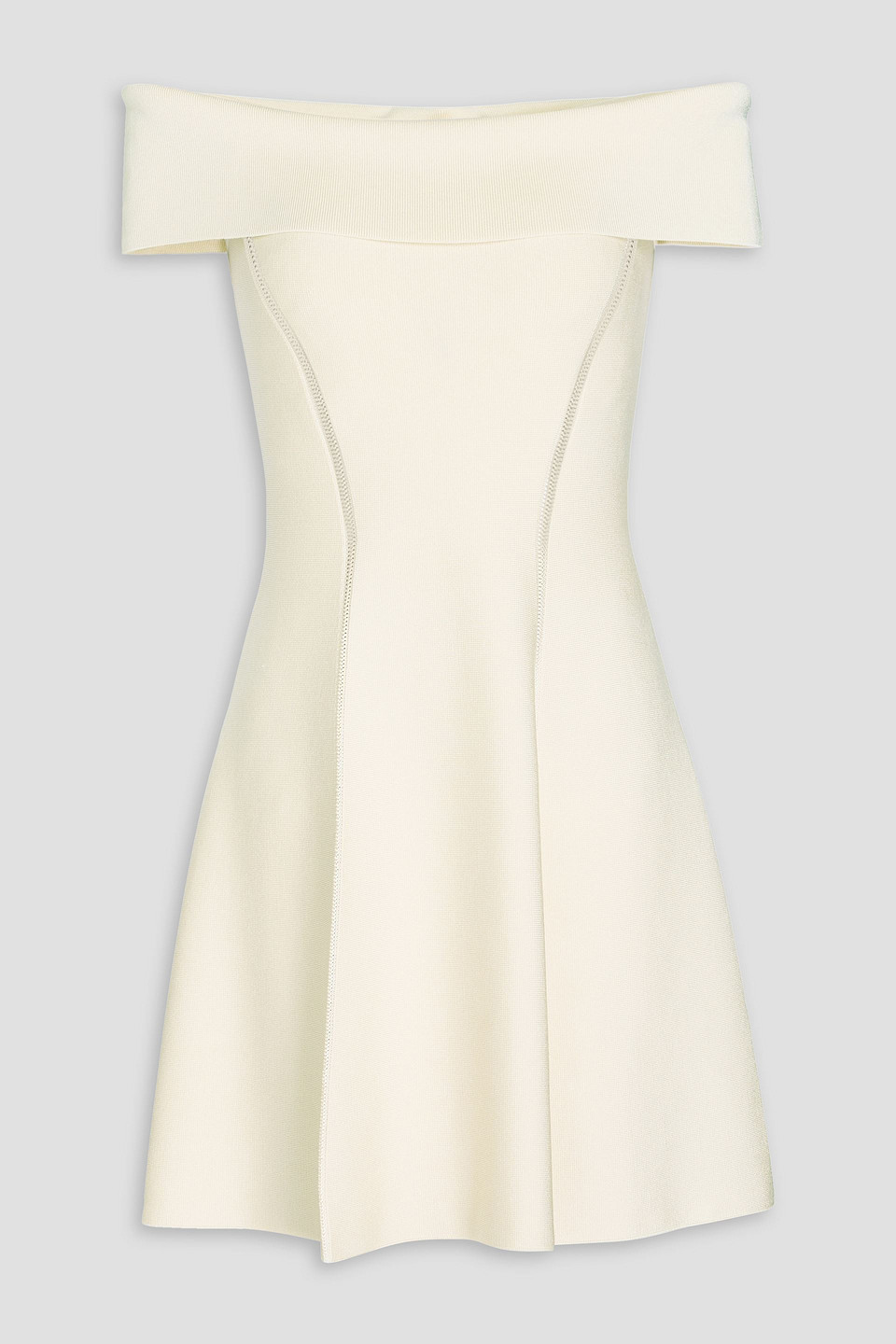 Zimmermann Schulterfreies Midikleid Aus Stretch-strick In White