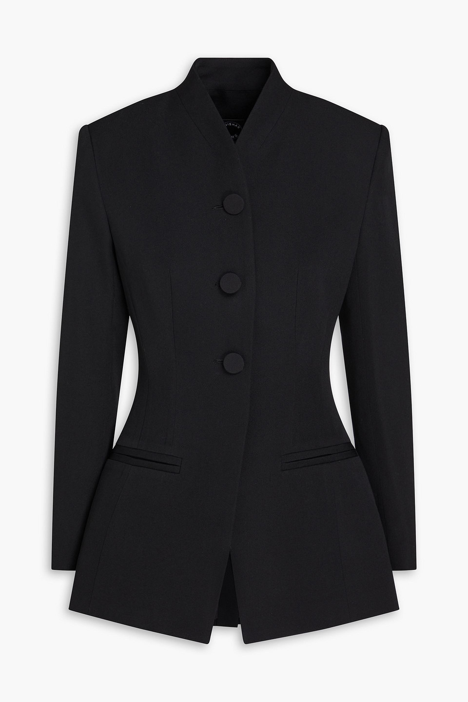Huishan Zhang Grain De Poudre Wool Jacket In Black