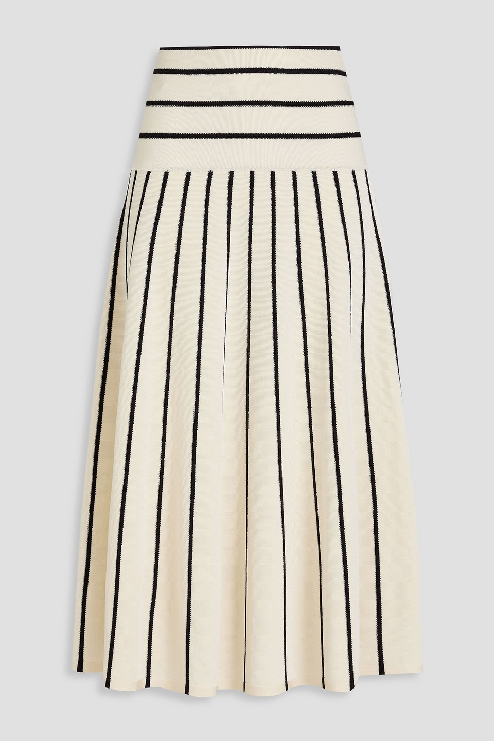 Zimmermann Midi-strickrock Mit Streifen In White