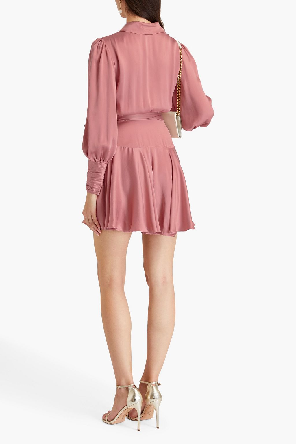 ZIMMERMANN Washed-silk mini wrap dress
