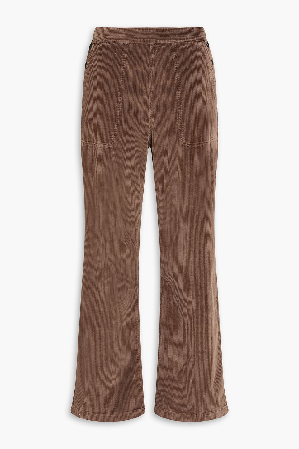 James Perse Cotton-blend Corduroy Straight-leg Trousers In Chocolate
