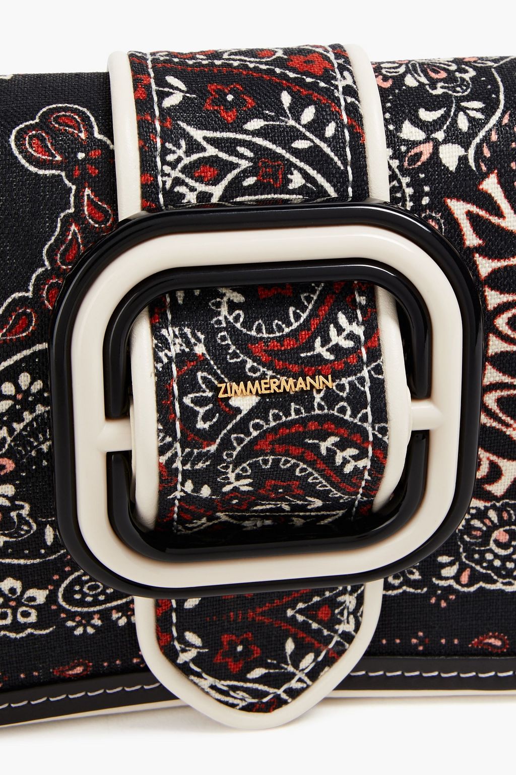 ZIMMERMANN Floral-print linen-canvas cross-body bag