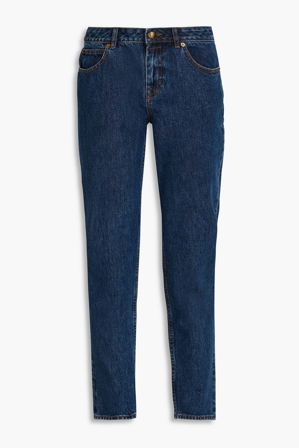 Zimmermann Halbhohe Karottenjeans In Dunkelblauer Denim