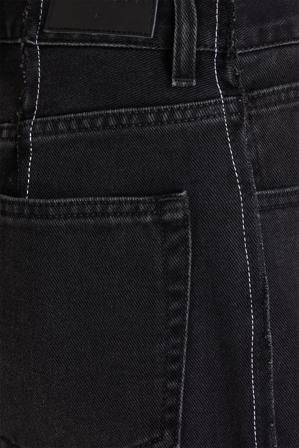 MM6 MAISON MARGIELA CROPPED FRAYED MID-RISE BOYFRIEND JEANS