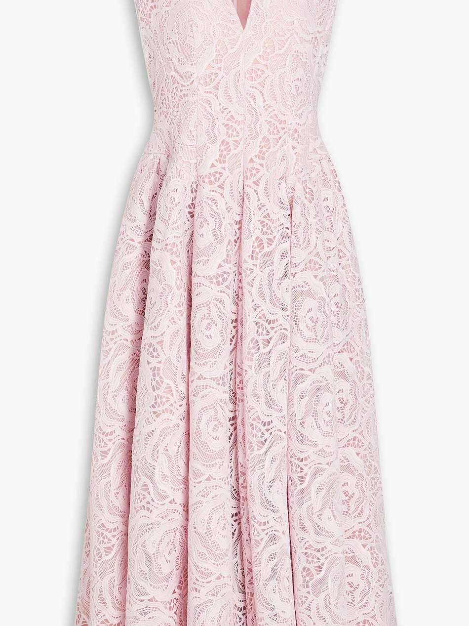 claret guipure lace maxi dress