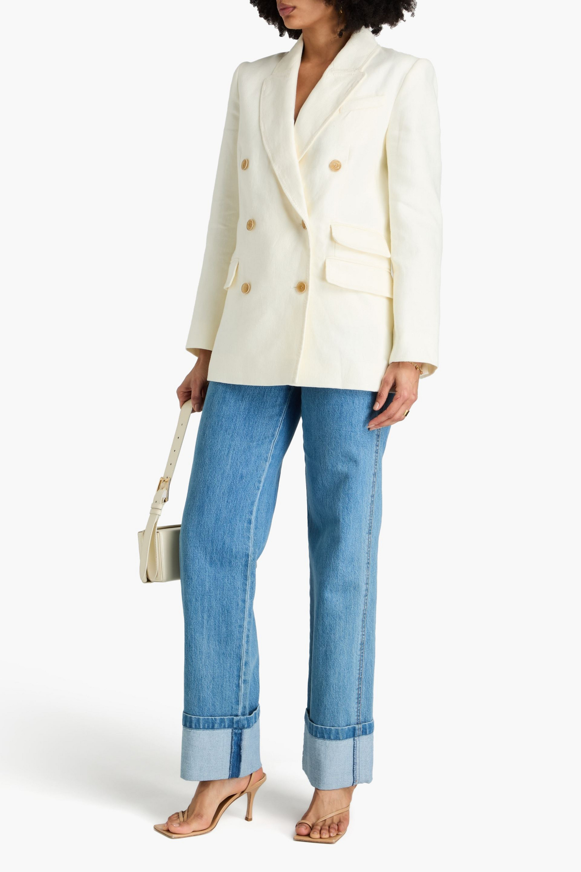Zimmermann Double-breasted linen blazer