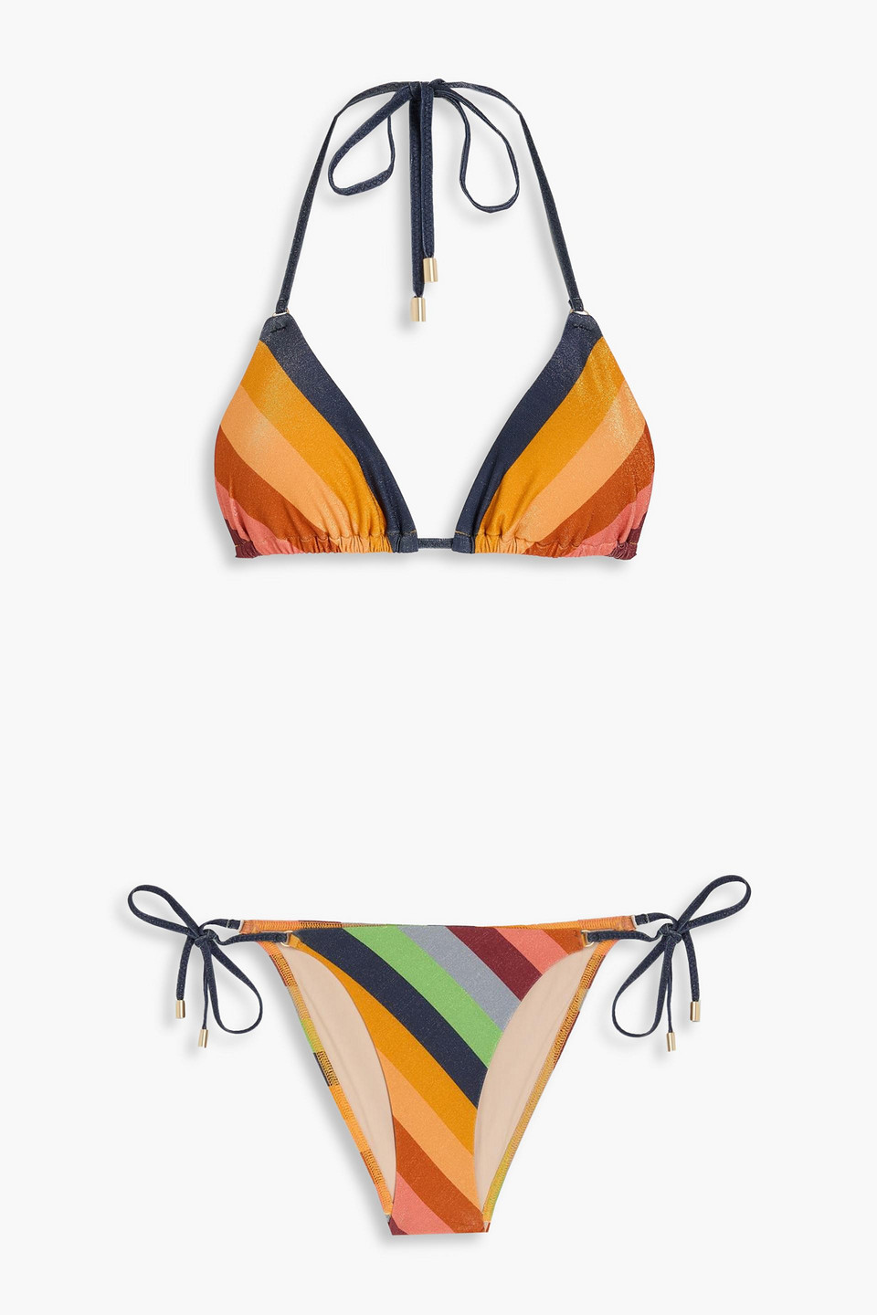 ZIMMERMANN STRIPED TRIANGLE BIKINI
