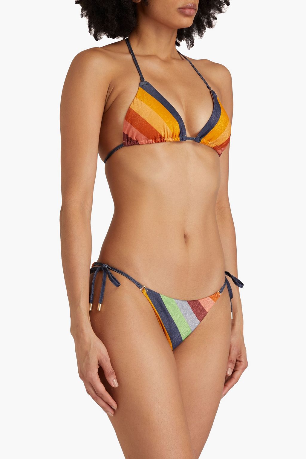 ZIMMERMANN Triangel-Bikini mit Streifen