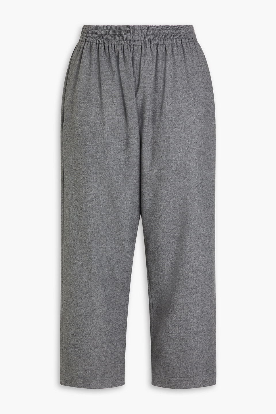 MM6 MAISON MARGIELA CROPPED FLANNEL TAPERED PANTS