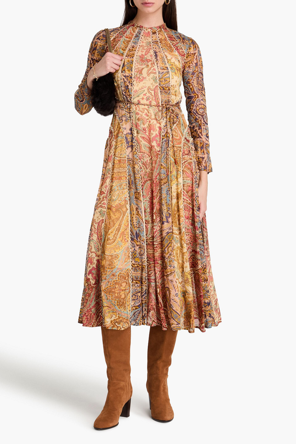 Zimmermann Luminosity Paisley-print Midi Dress In Bunt