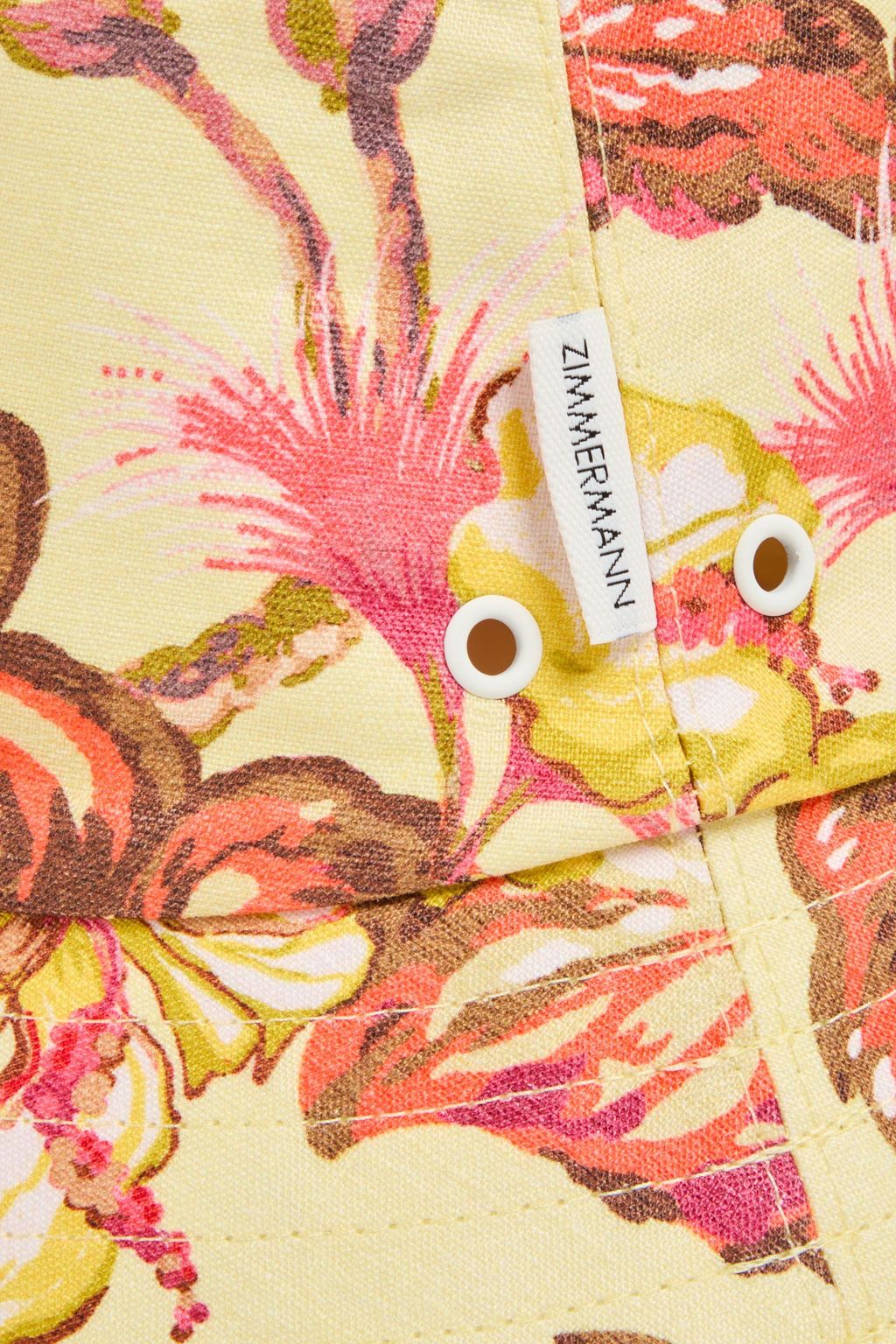 ZIMMERMANN Floral-print linen bucket hat