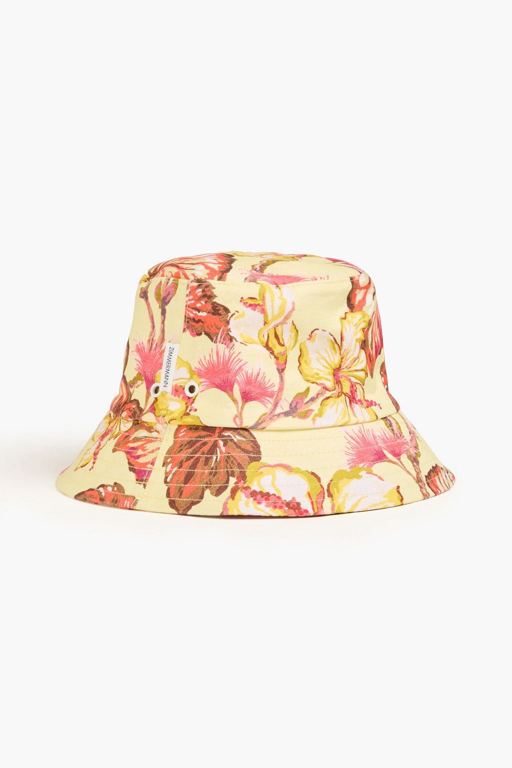 ZIMMERMANN Floral-print linen bucket hat
