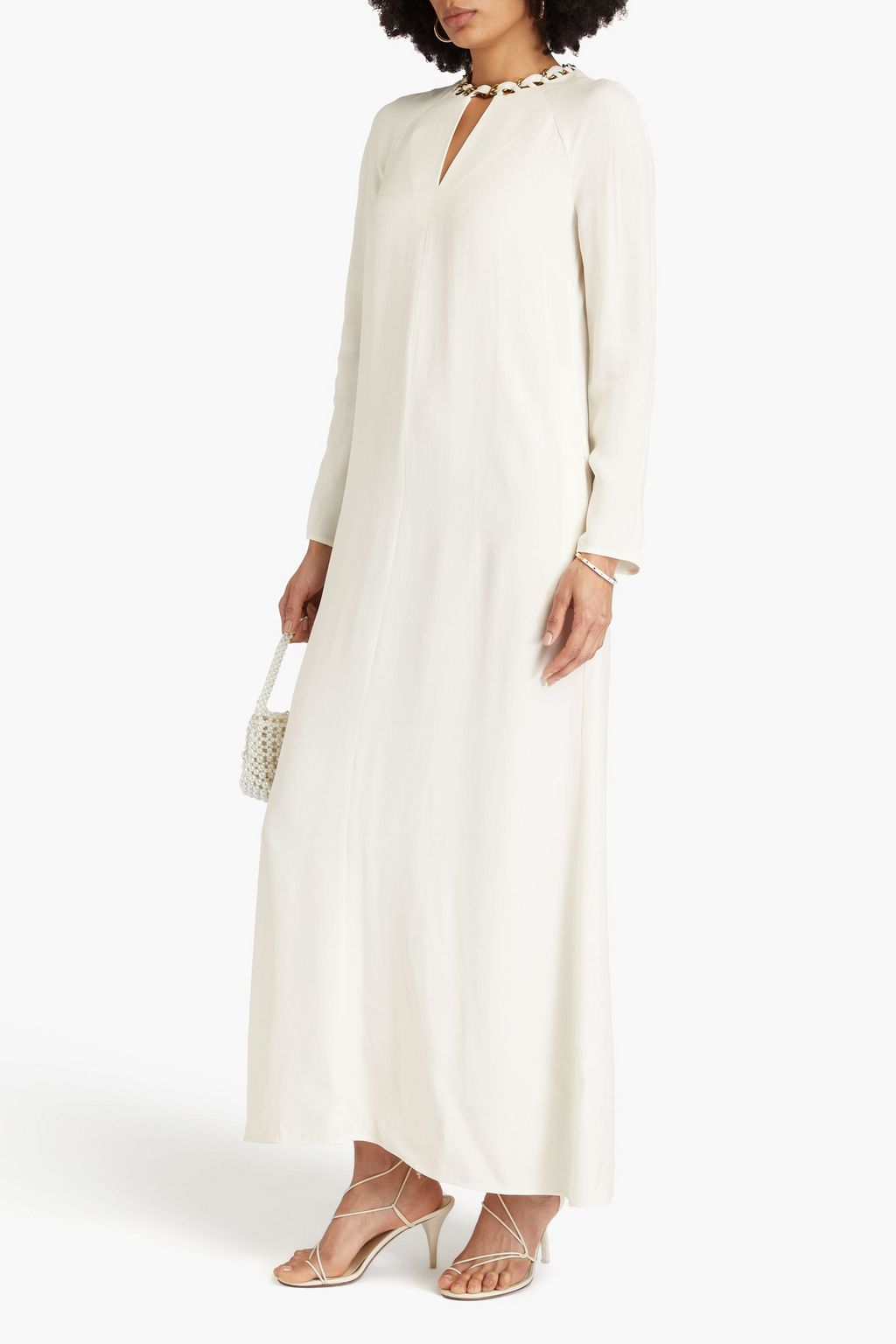 ZIMMERMANN Chain-embellished cutout crepe maxi dress