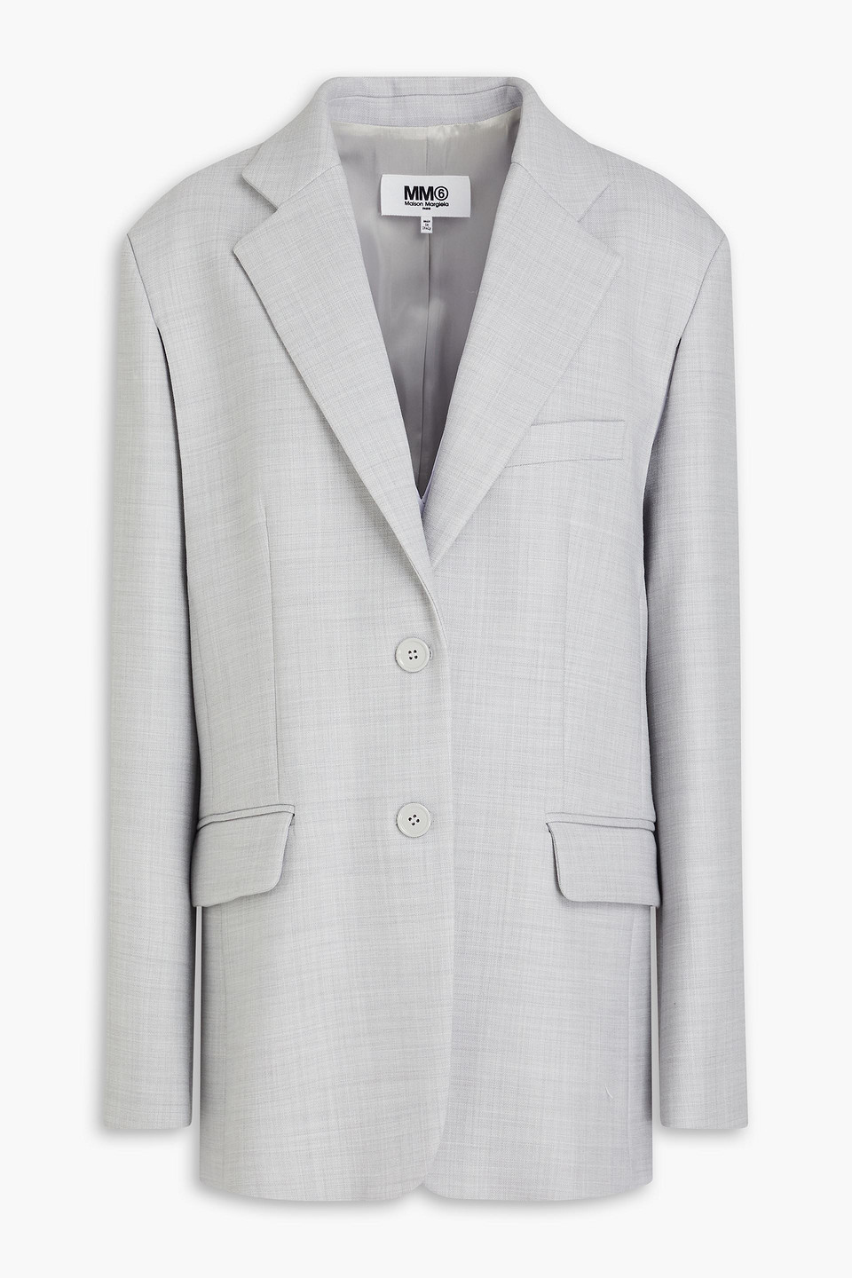 MM6 Maison Margiela - Cutout tweed blazer - Gray - IT 40