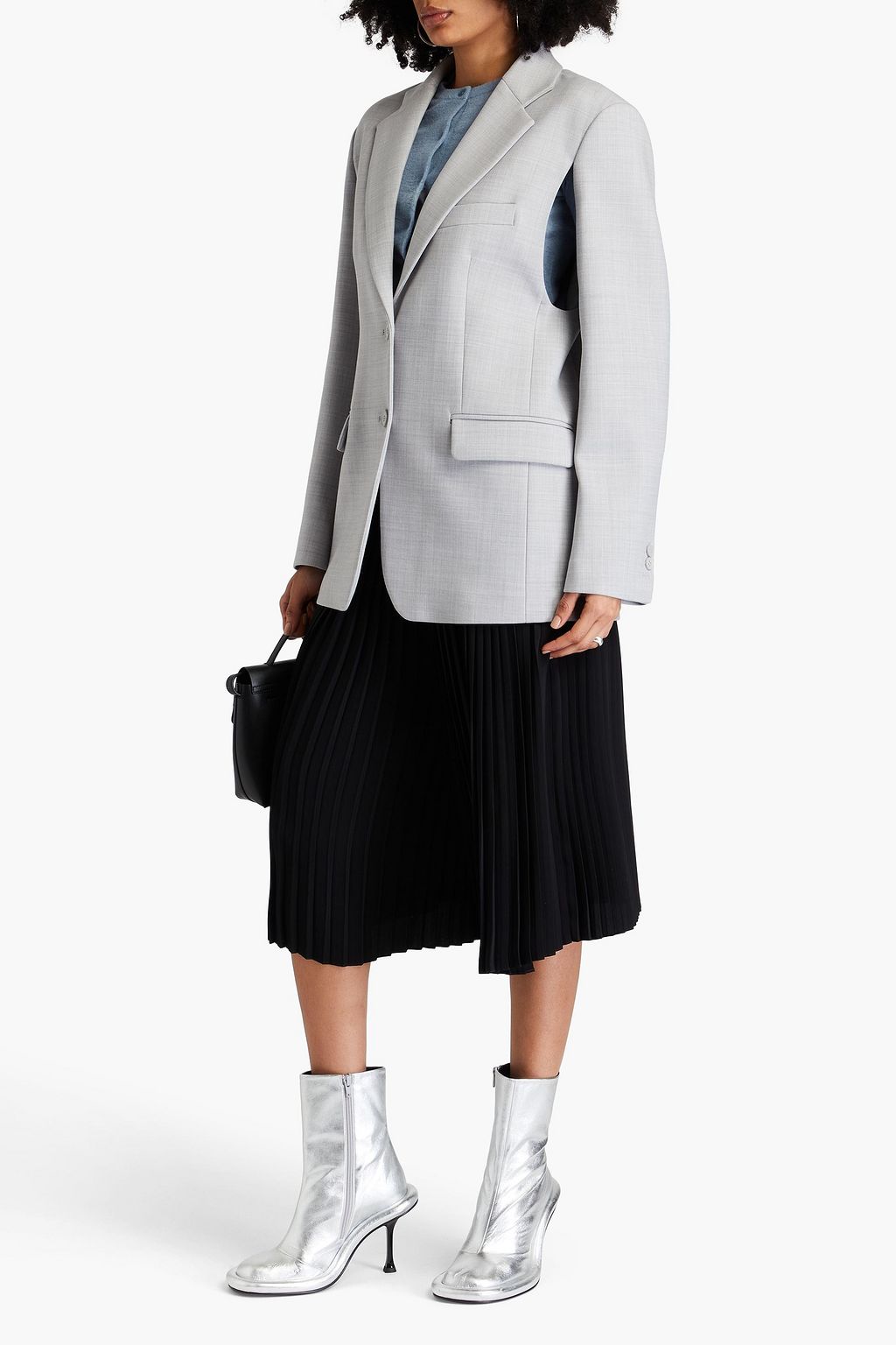 MM6 MAISON MARGIELA بليزر من التويد بفتحات
