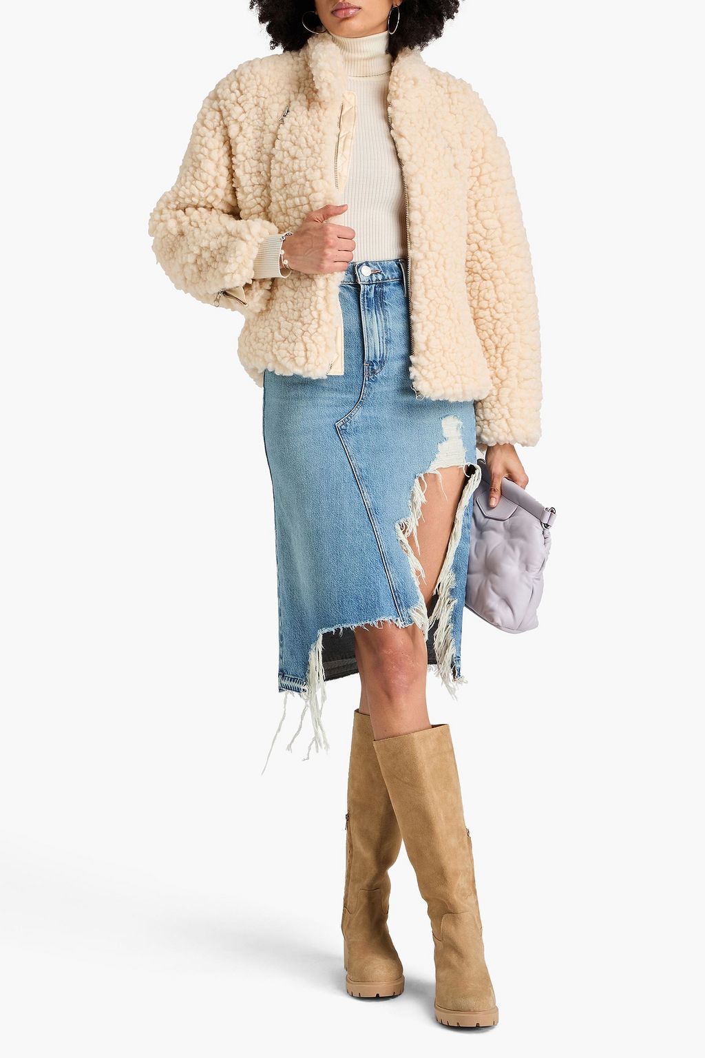 MM6 MAISON MARGIELA جاكيت من صوف ناعم صناعي