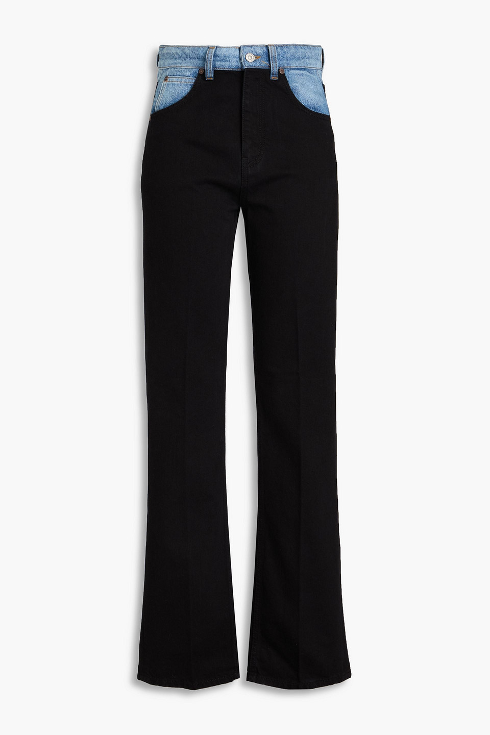 Victoria Beckham High-rise Straight-leg Jeans In Schwarz