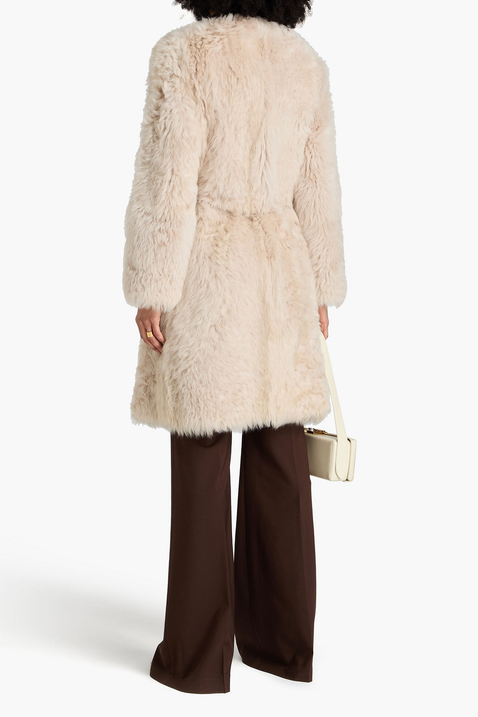 Zimmermann Shearling Coat In Beige