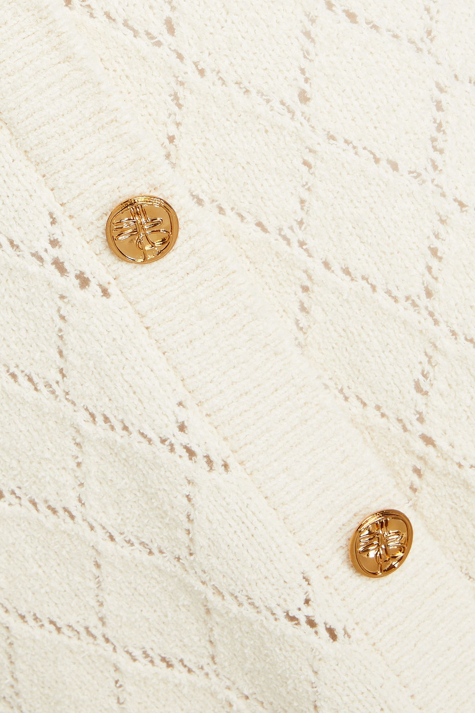 Zimmermann Pointelle-knit Mini Shirt Dress In Creme