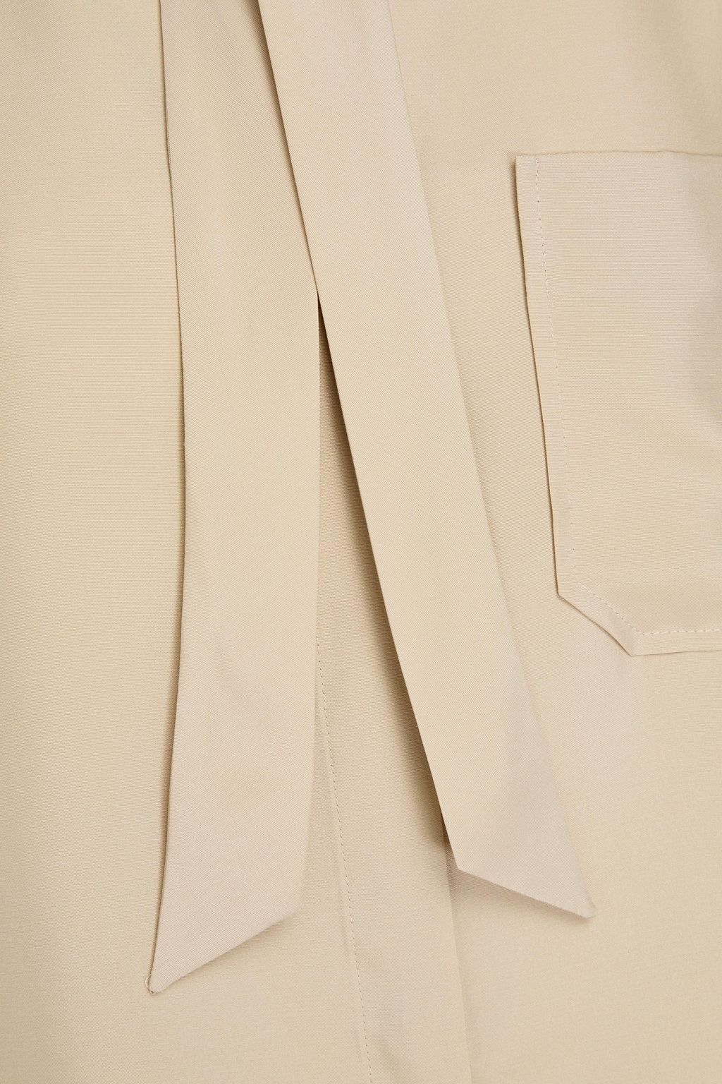 THEORY PROJECT Tie-detailed silk crepe de chine shirt