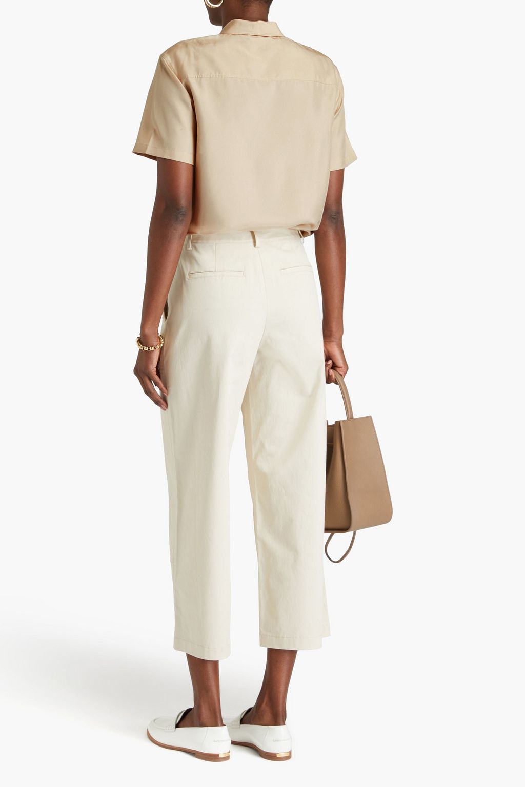 THEORY PROJECT Tie-detailed silk crepe de chine shirt