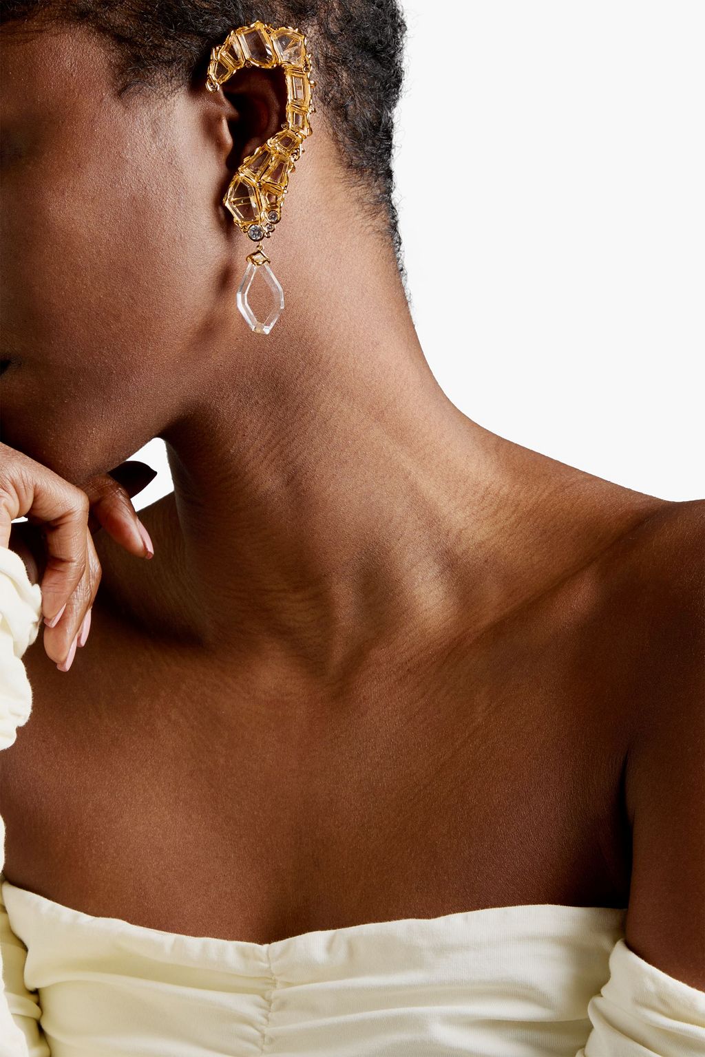 ZIMMERMANN Gold-tone crystal ear cuff