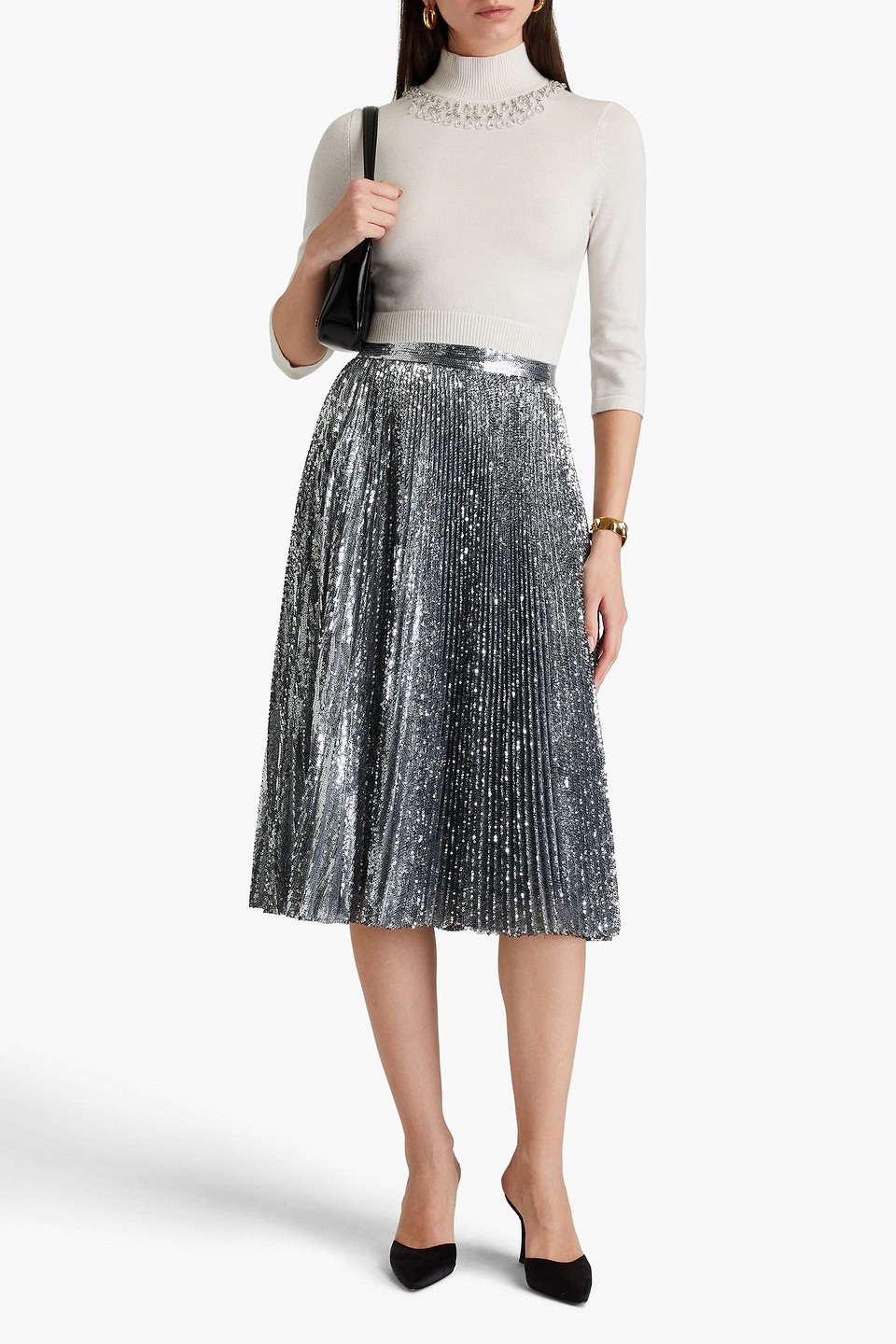 Zimmermann Womens Parchment Round-neck Cropped Wool Top In Off-white