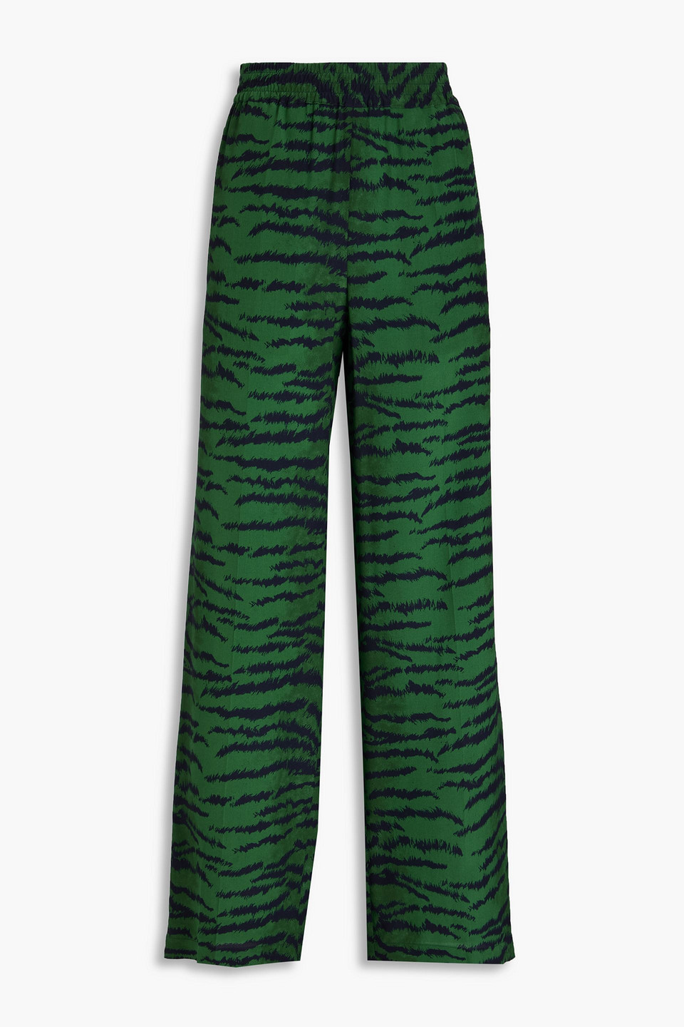 Victoria Beckham Tiger-print Silk Trousers In Animal-print